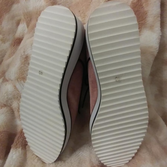 Shelly London Pink Velvet Fountain Platform Oxford - Picture 6 of 6